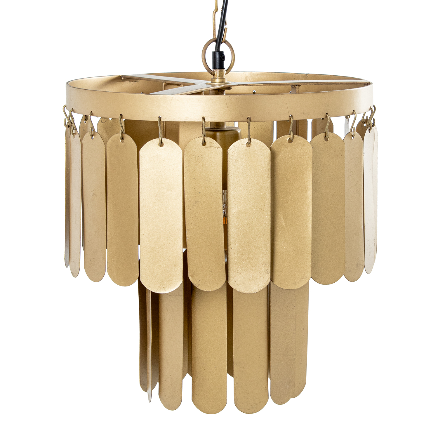 LÁMPARA TECHO LÁMINAS DE HIERRO DORADO, 1XE27 MAX.25W NO INC