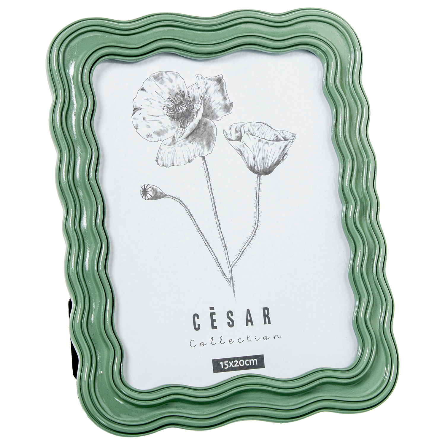 PORTAFOTOS RESINA 15X20CM VERDE