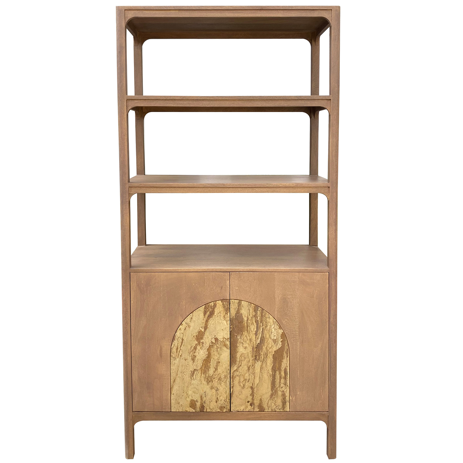 ESTANTERIA MADERA MANGO C/PIED C/4 PUERTAS