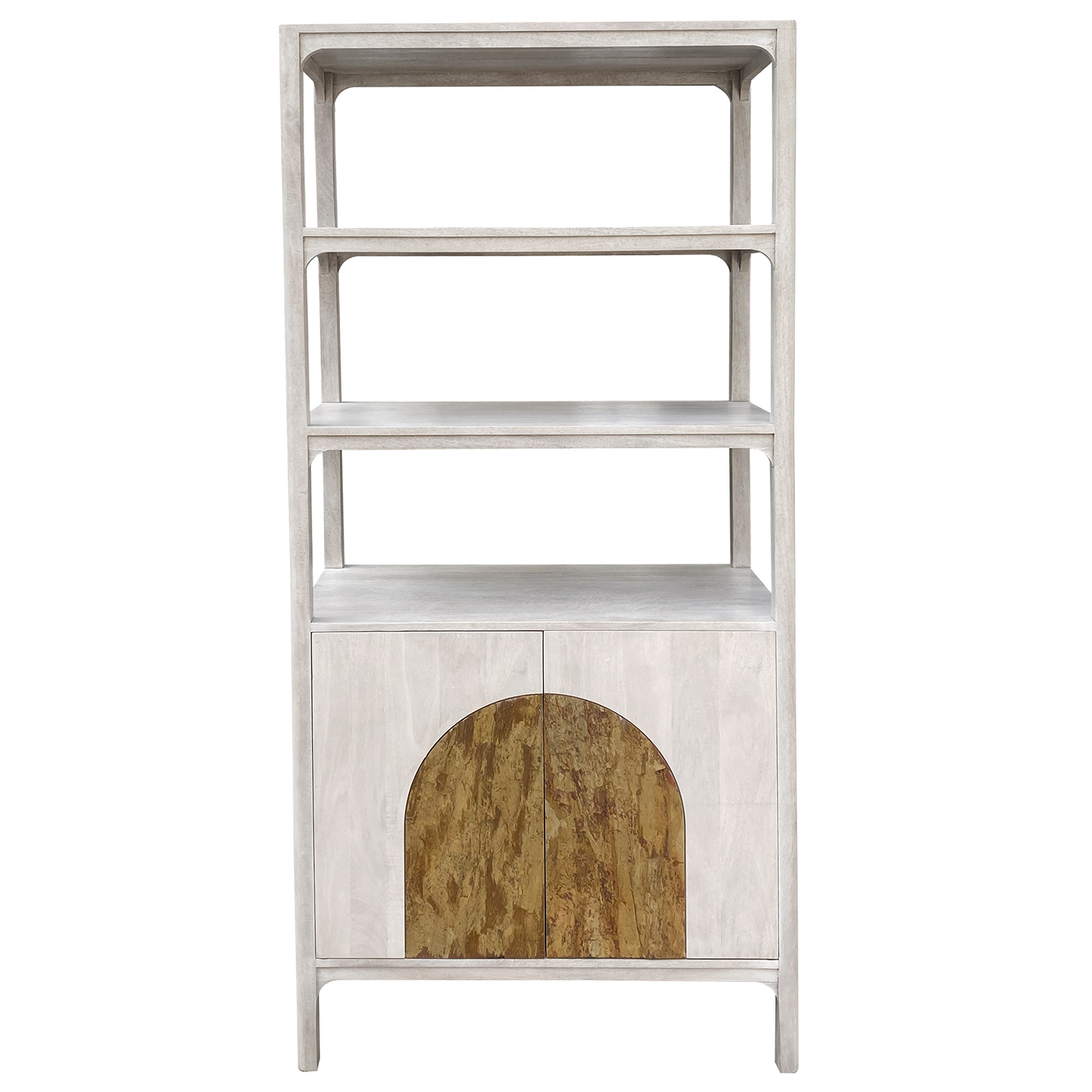 ESTANTERIA MADERA MANGO C/PIED C/4 PUERTAS