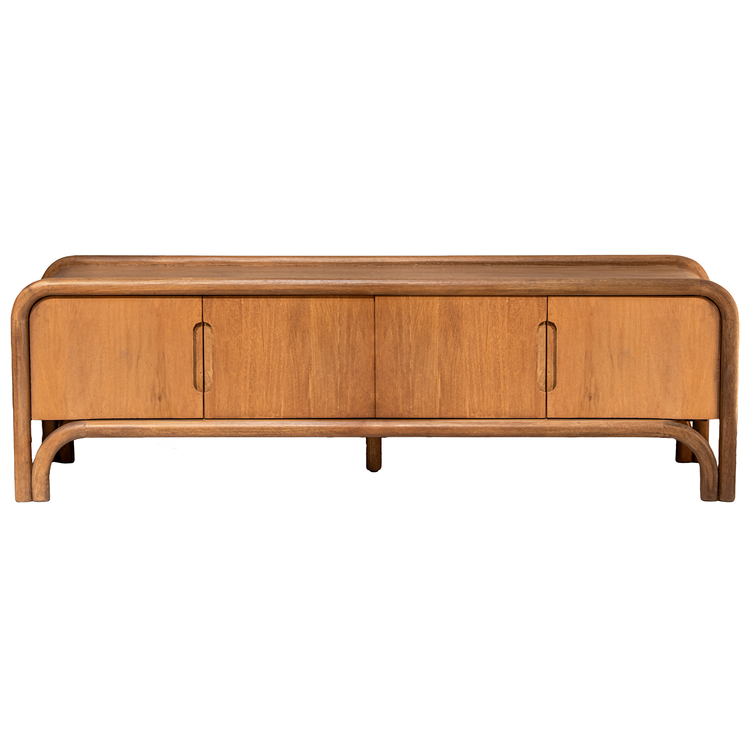MUEBLE TV MADERA MANGO C/4 PUENTES 2 PUERTAS