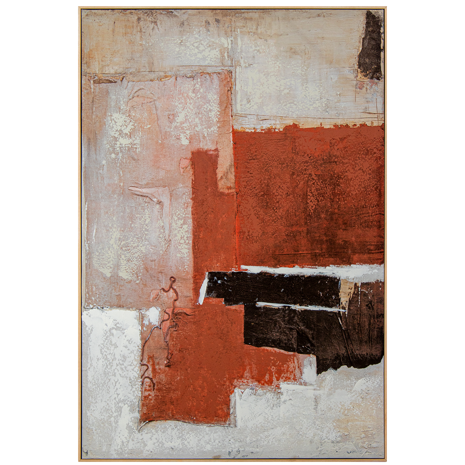 CUADRO LIENZO MADERA C/MARCO 80X120 CM. ABSTRACTO