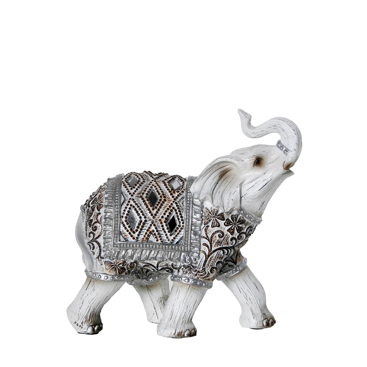FIGURA RESINA ELEFANTE BLANCO