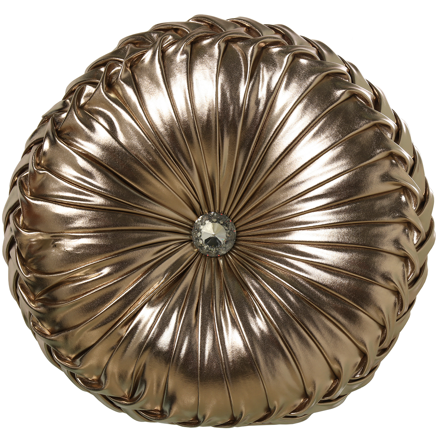 COJÍN REDONDO 45CM DORADO POLIÉSTER