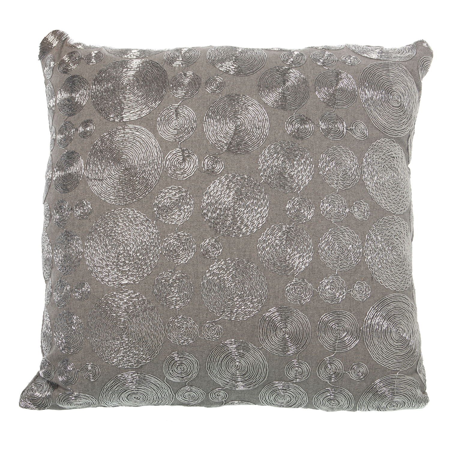 COJÍN 45X45CM PLATA CÍRCULOSC/TA
