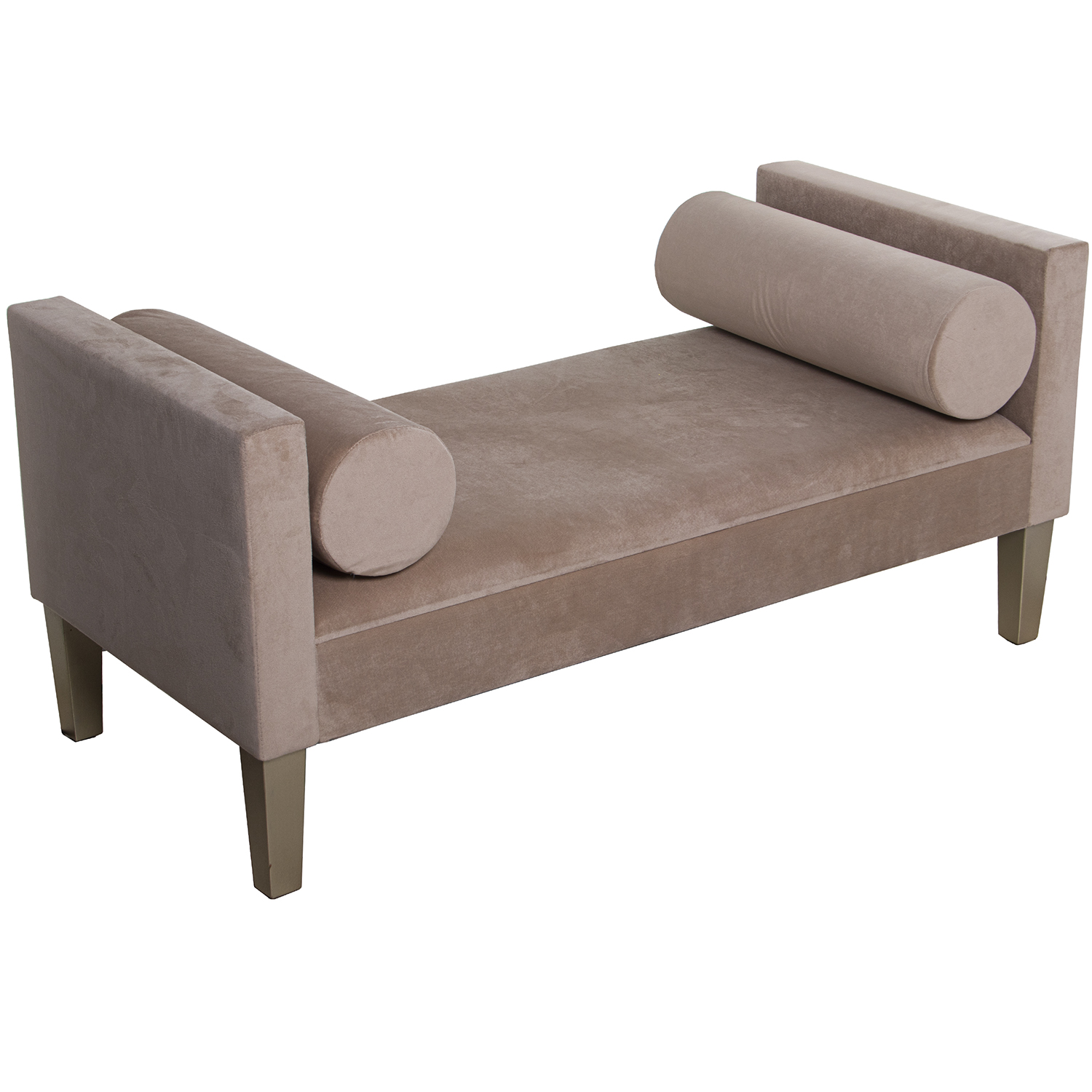 BANQUETA PIE DE CAMA MADERA/TELA GRIS POLIÉSTER