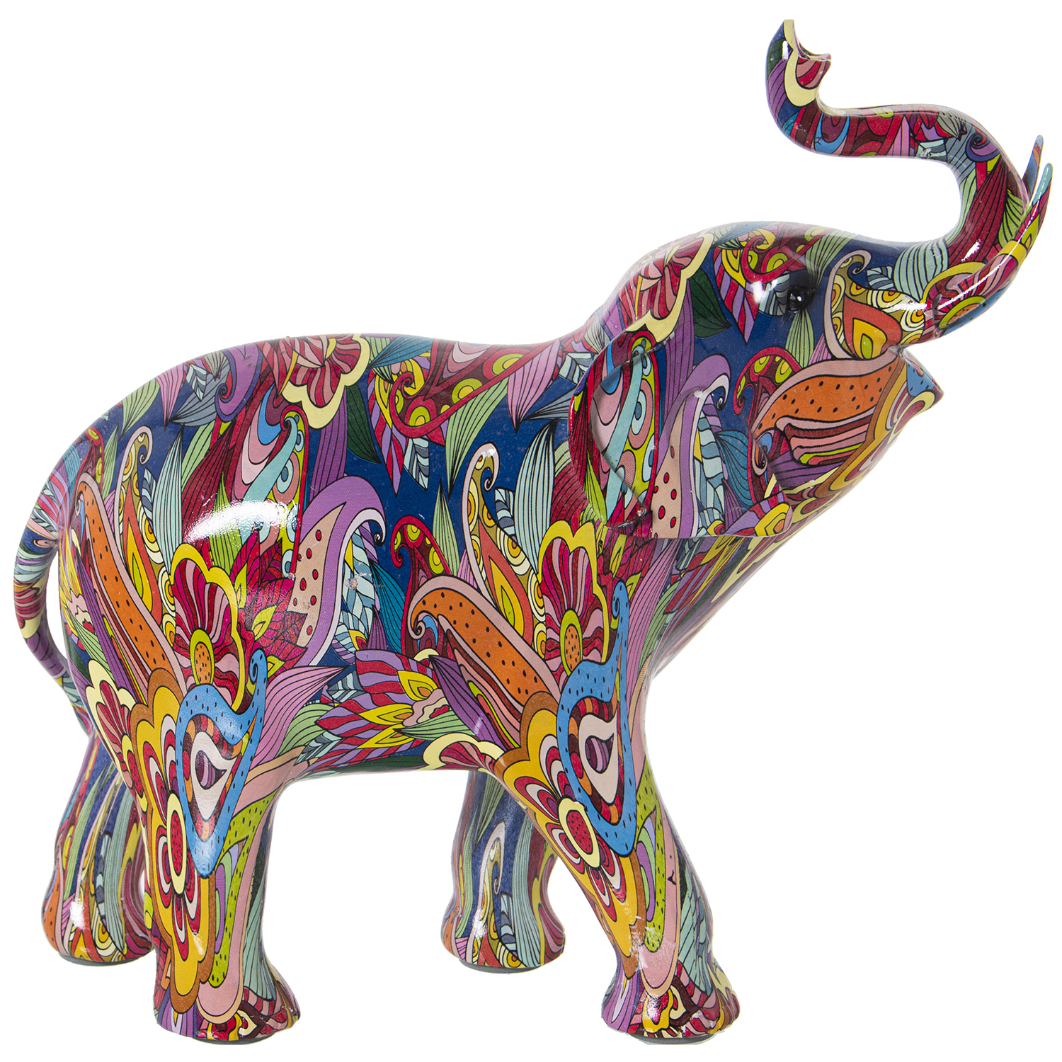 FIGURA ELEFANTE RESINA GRAFITI CHORROS DE PINTURA