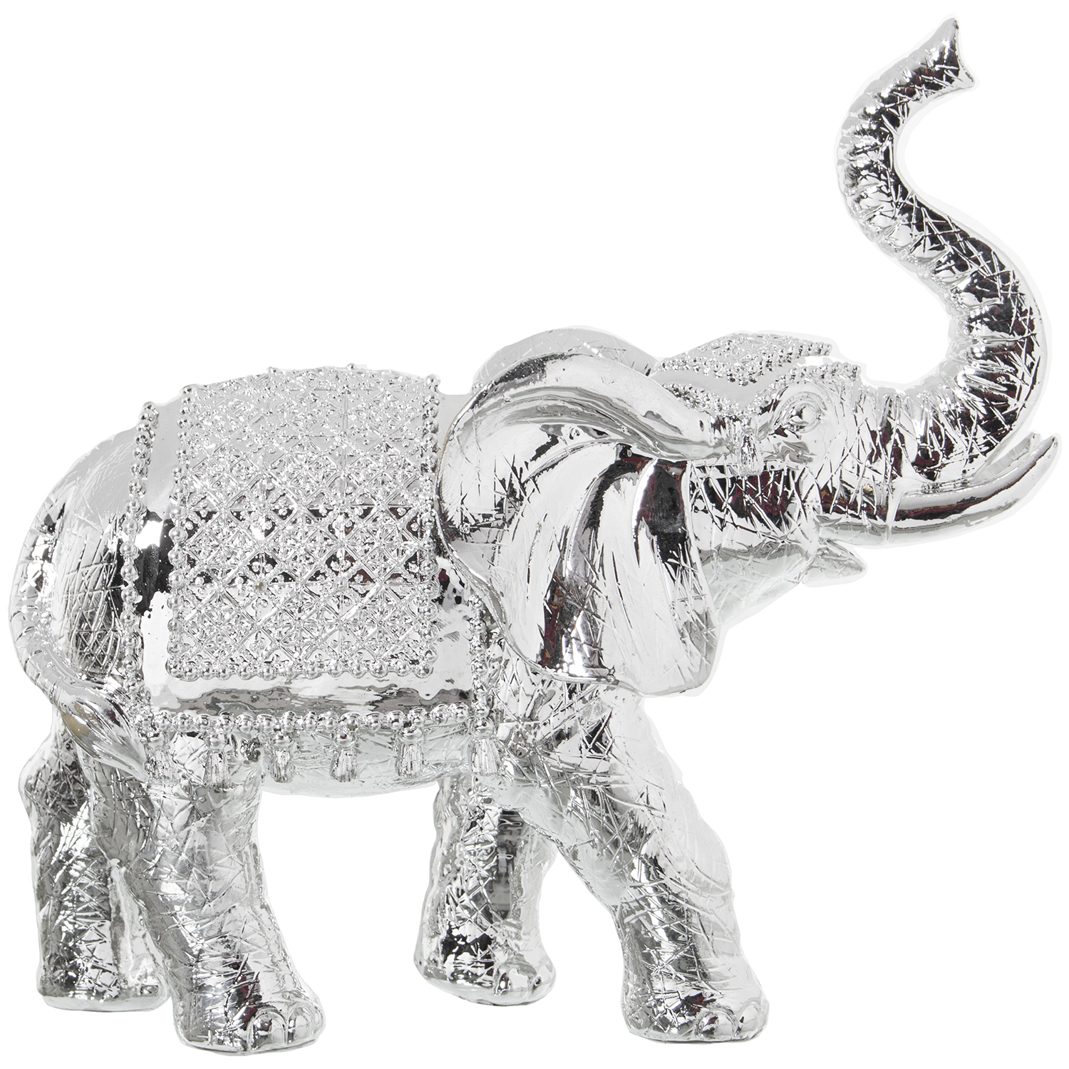 FIGURA RESINA ELEFANTE PLATEAD MARRÓN