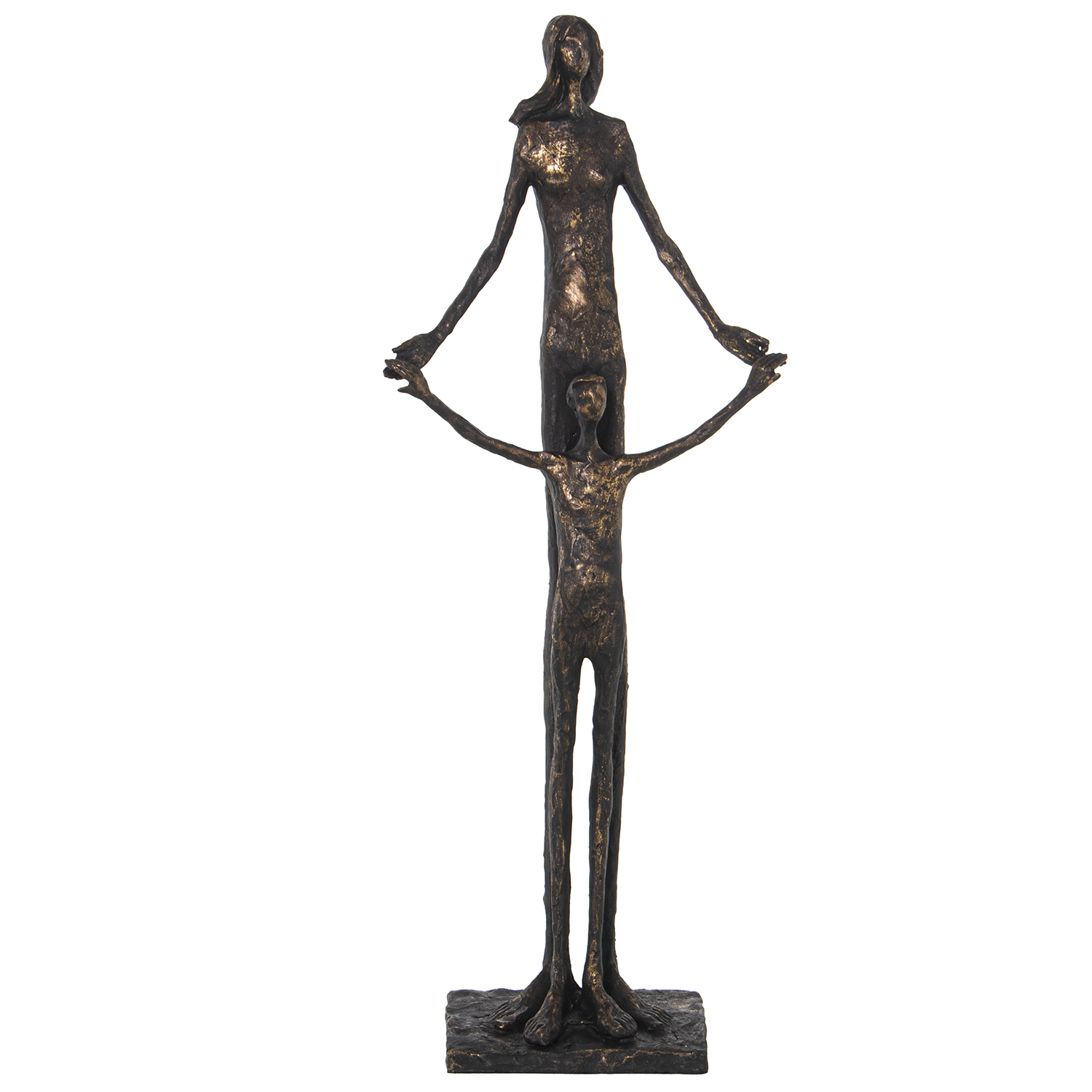 FIGURA RESINA MADRE E HIJO DORORADAS, 1XE27, MAX.40W