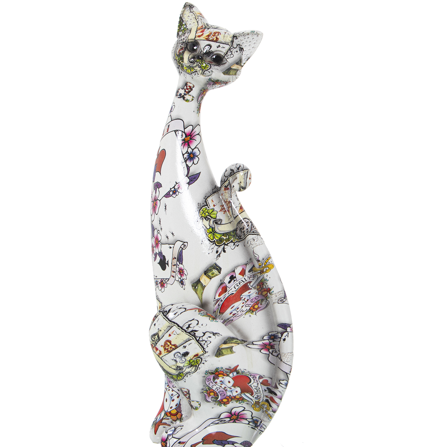 FIGURA RESINA GATO DECORADO CASINO