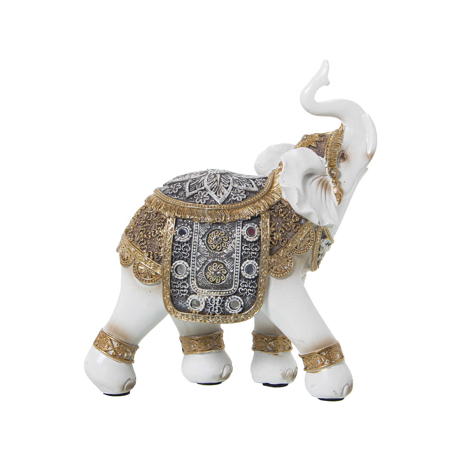 FIGURA RESINA ELEFANTE BLANCO/ DECAPÉ