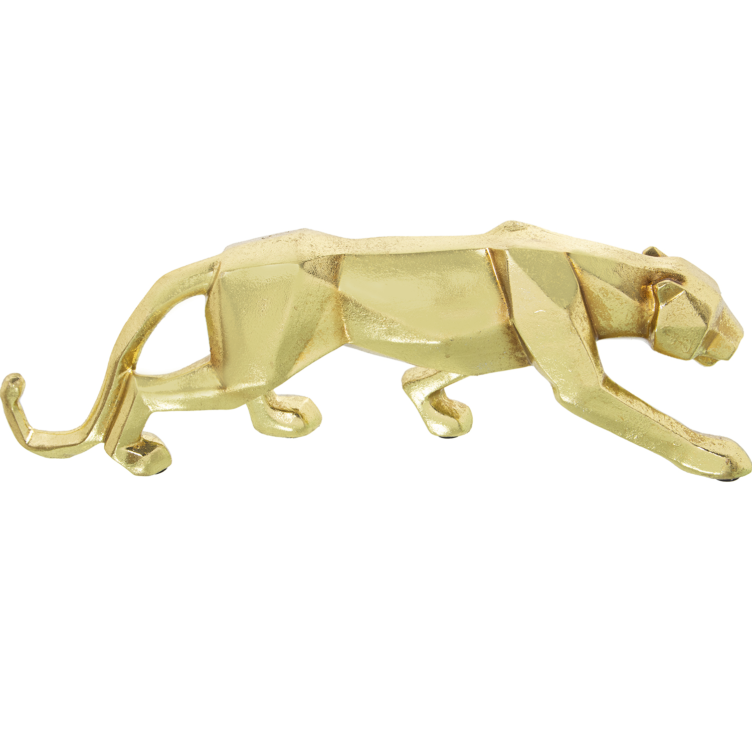 FIGURA RESINA PANTERA DORADA OORADA/NEGRA C/SOPORTE