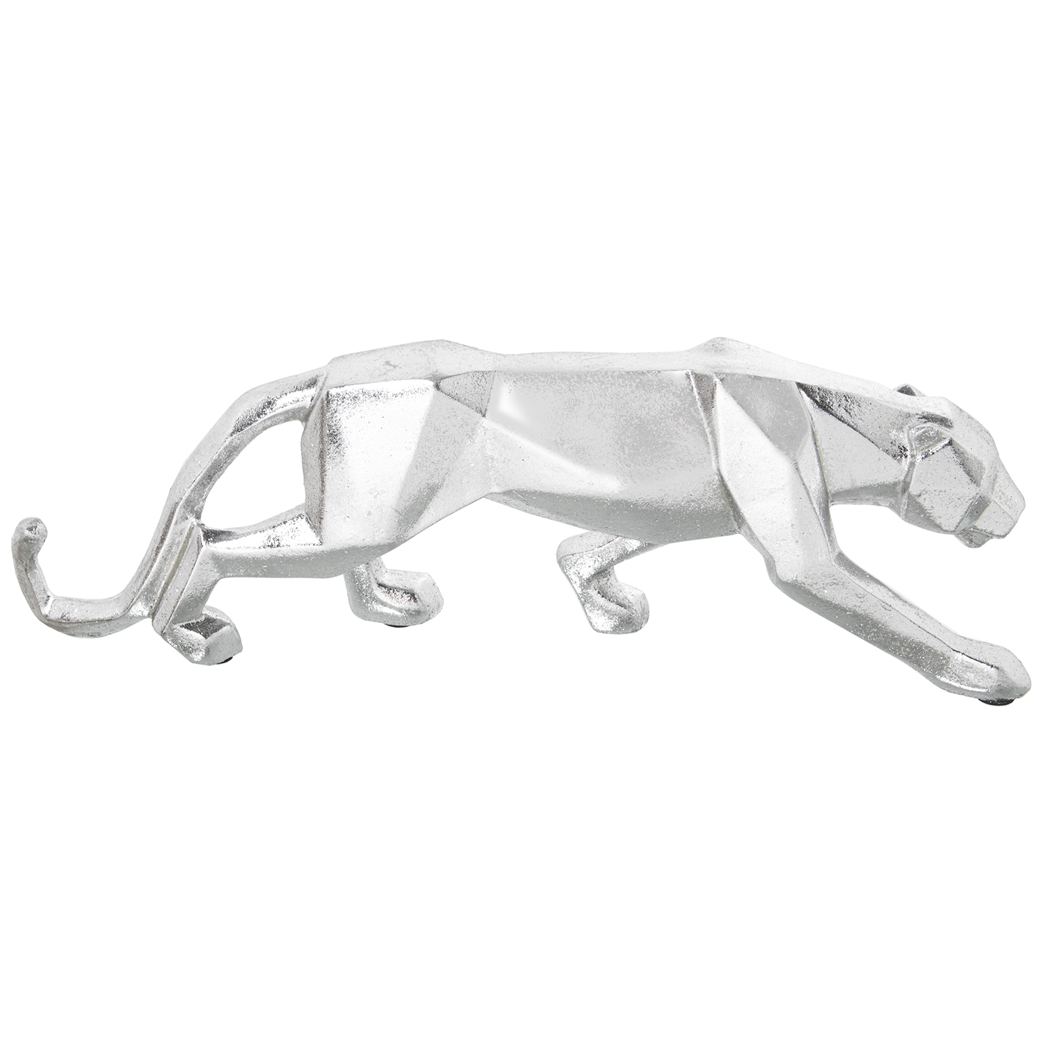 FIGURA PANTERA RESINA PLATEADAIGAMI