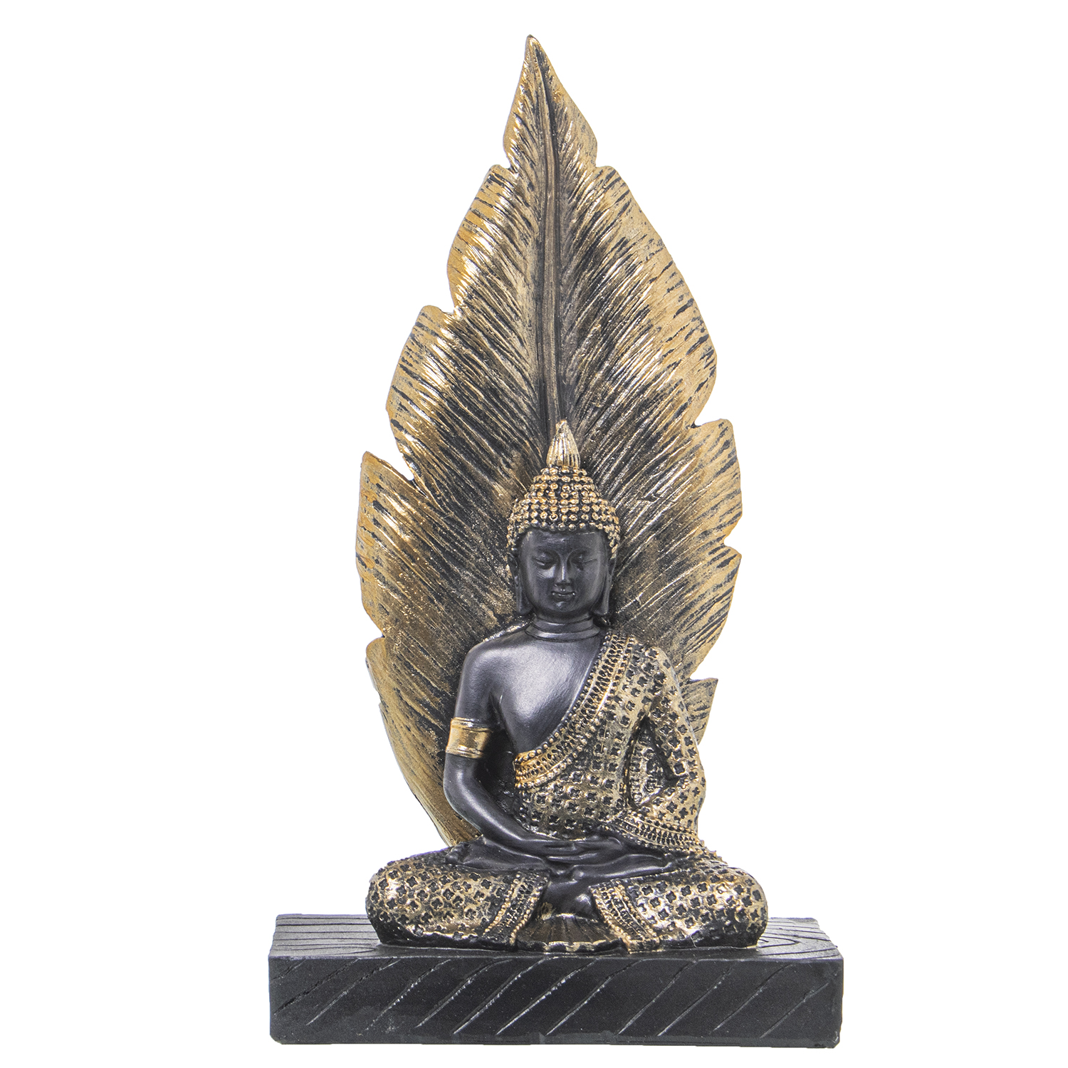 FIGURA RESINA BUDA DORADO/MARRON