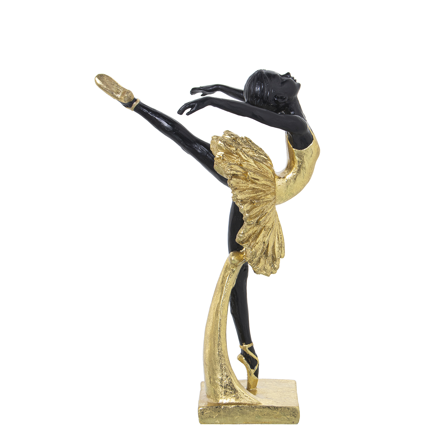 FIGURA RESINA BAILARINA DORADACA/PLATEADA
