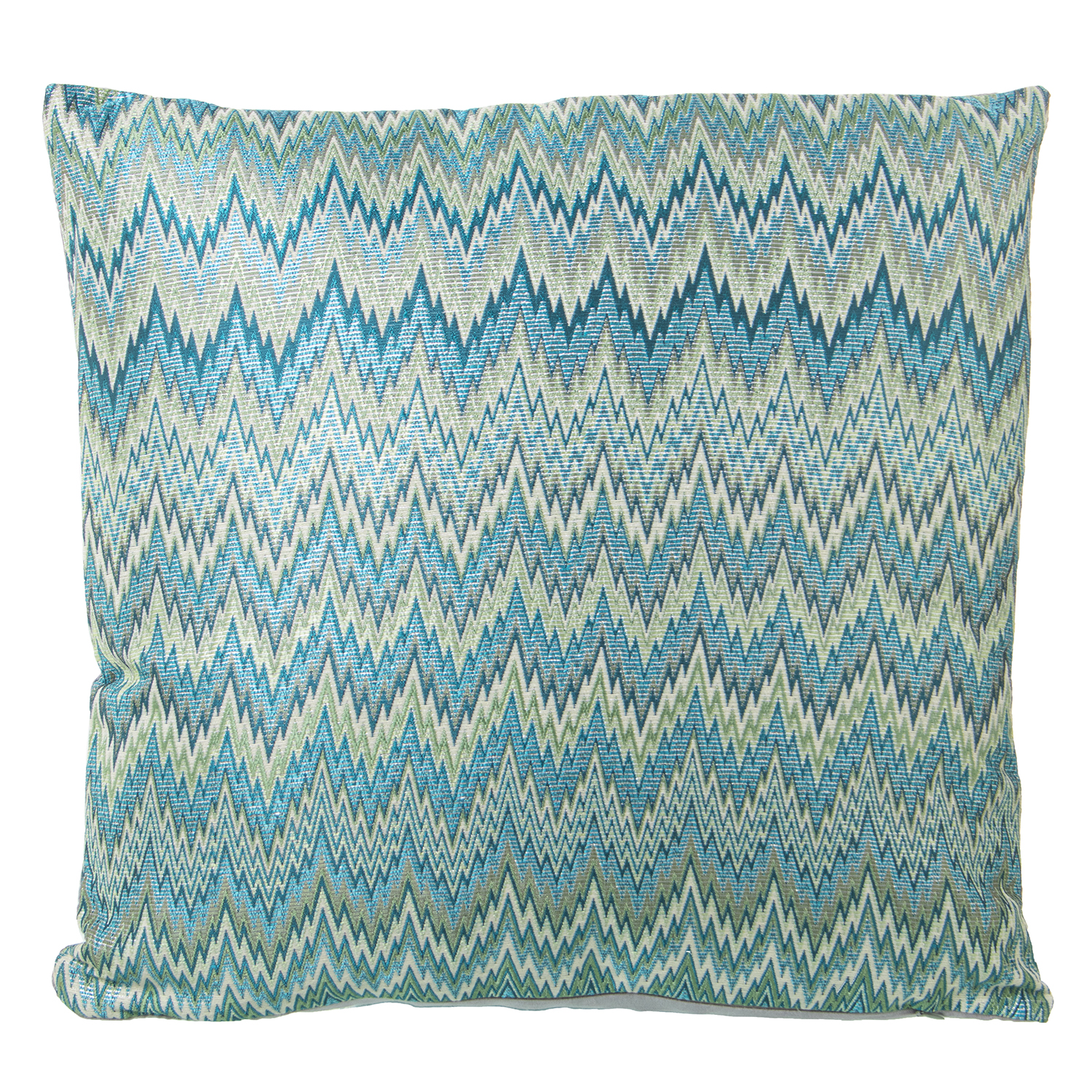 COJÍN 43X43CM POLIÉSTER AZULC/TER GRIS