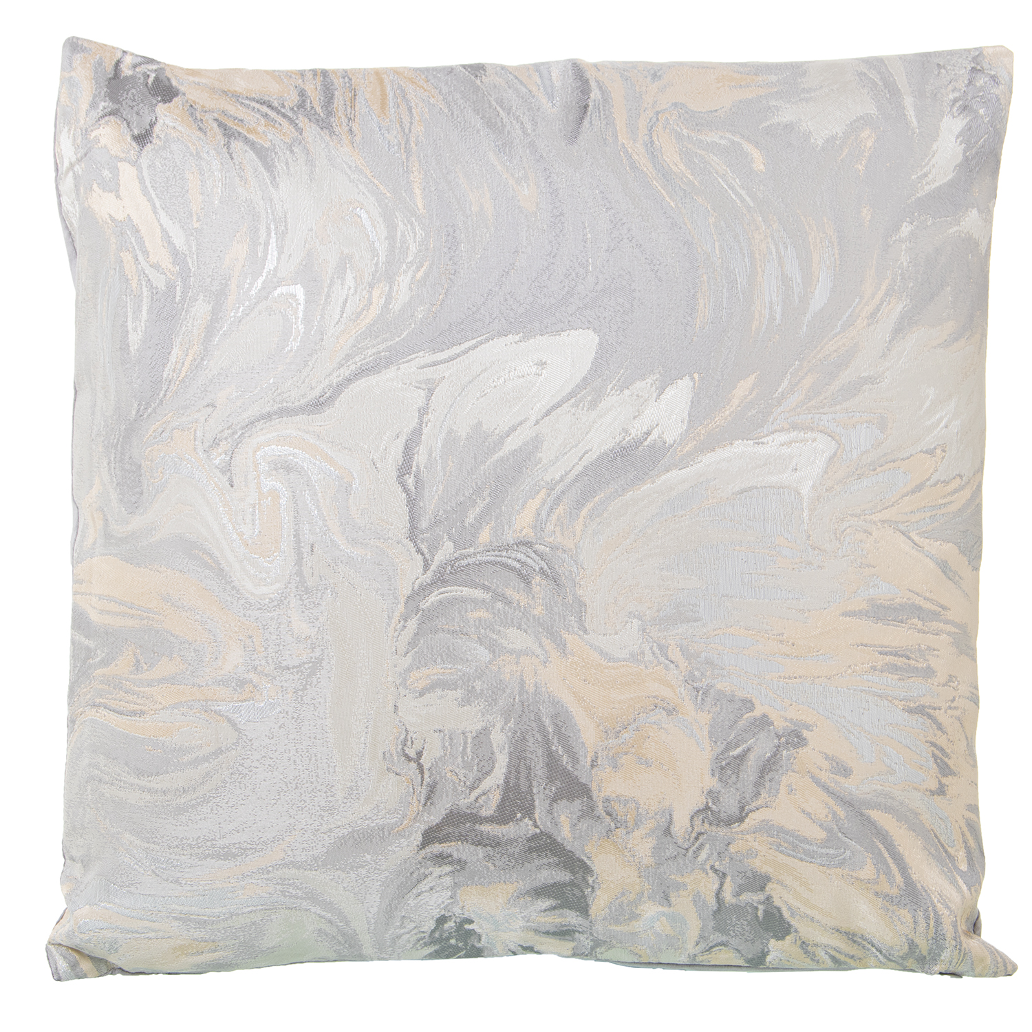COJÍN 43X43CM POLIÉSTER GRISC/TER AZUL