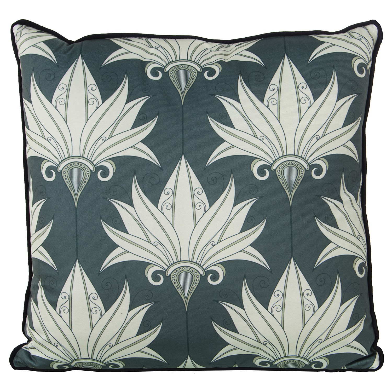 COJÍN 45X45 TERCIOPELO VERDEHOORES C/CREMALLERA