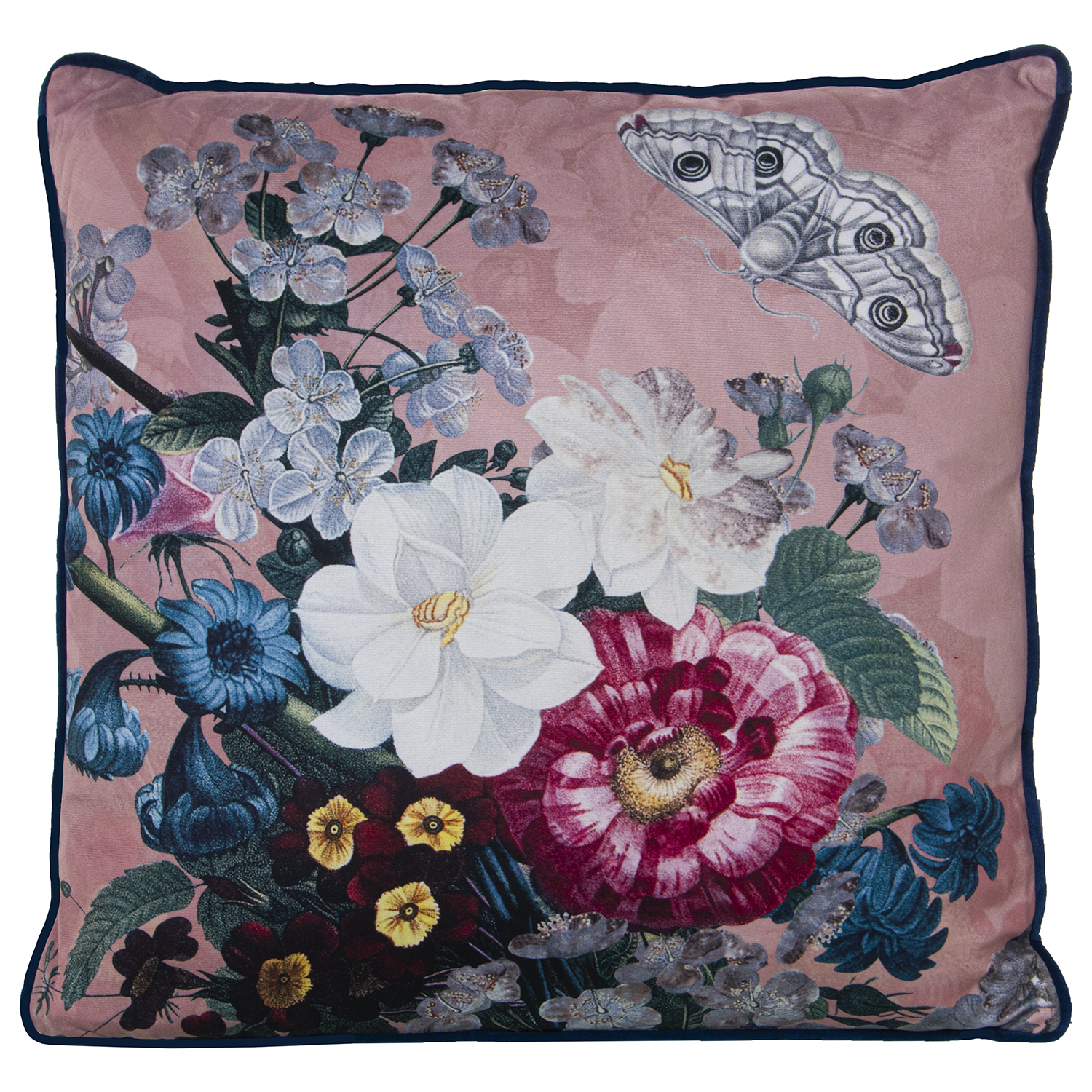 COJÍN 45X45 TERCIOPELO C/CREMAODÓN, UNA CARA