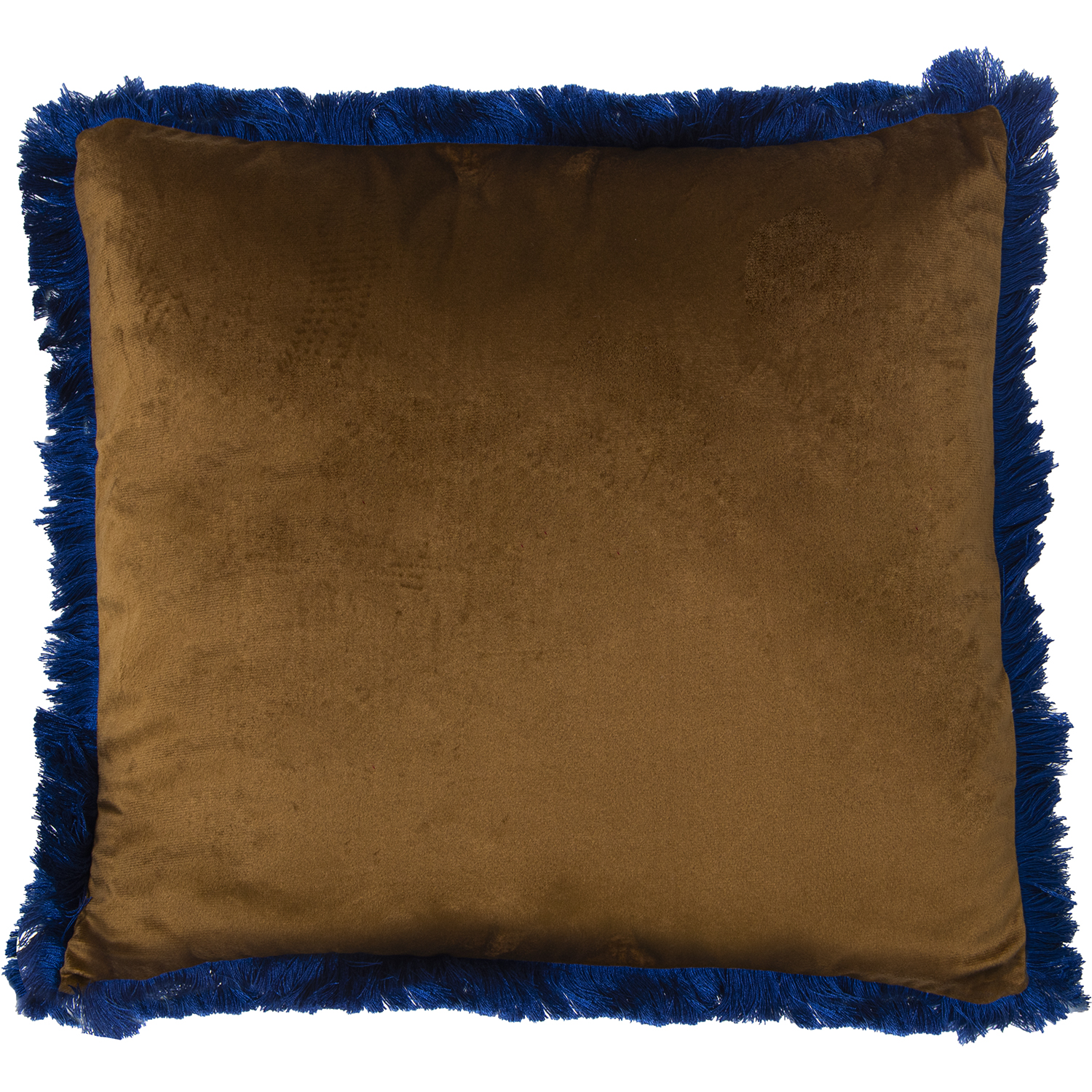 COJÍN 45X45CM TERCIOPELO DORADFLECOS ROSA C/CREMALLERA