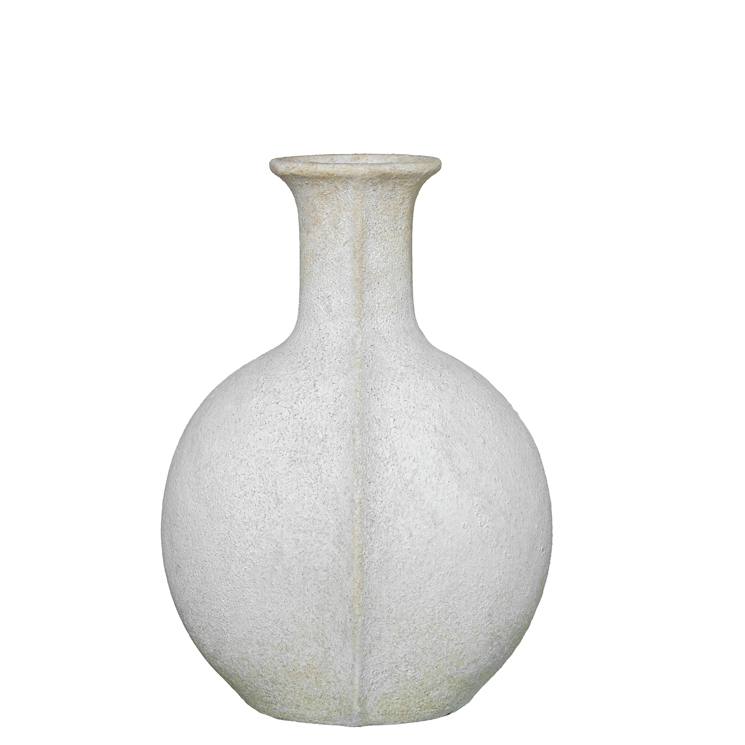 JARRÓN CERAMICA 36CM BLANCO RÚSTICO