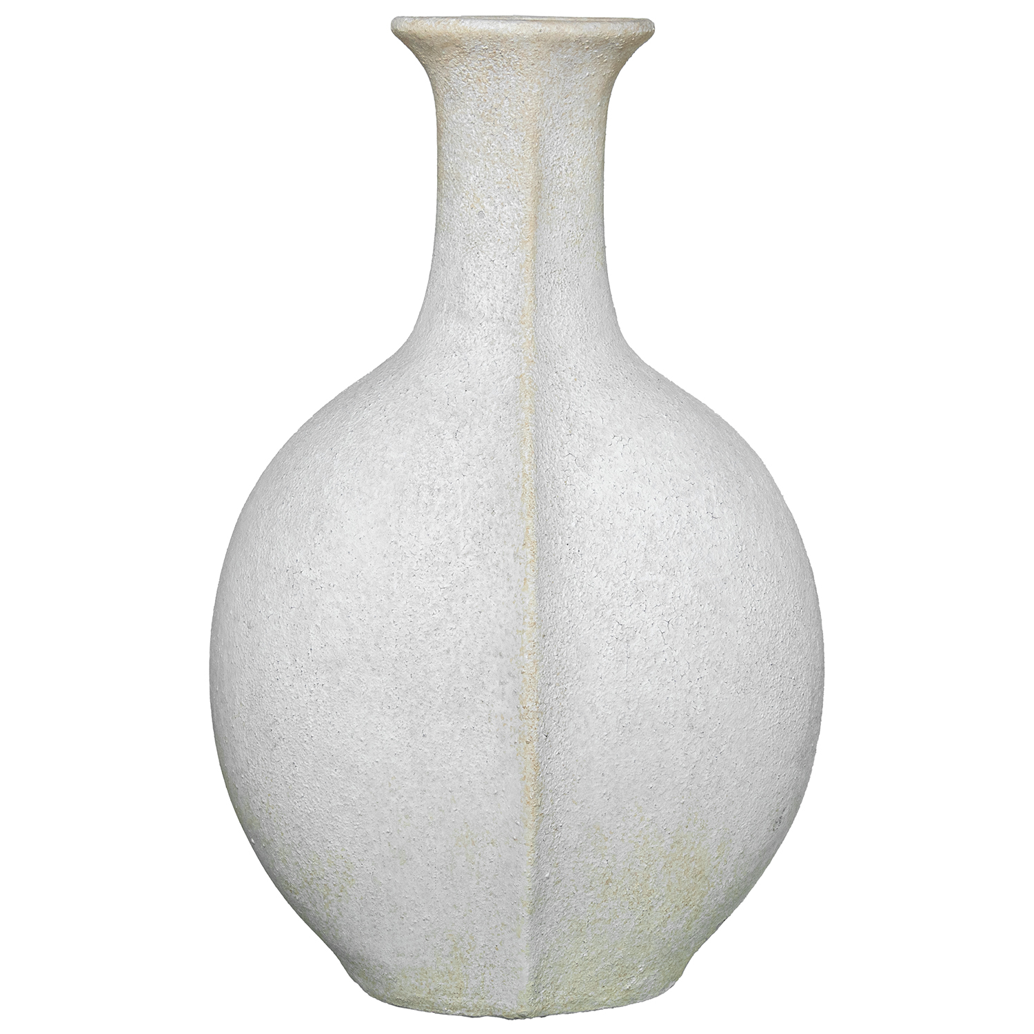 JARRÓN CERÁMICA 46CM BLANCO RÚSTICO