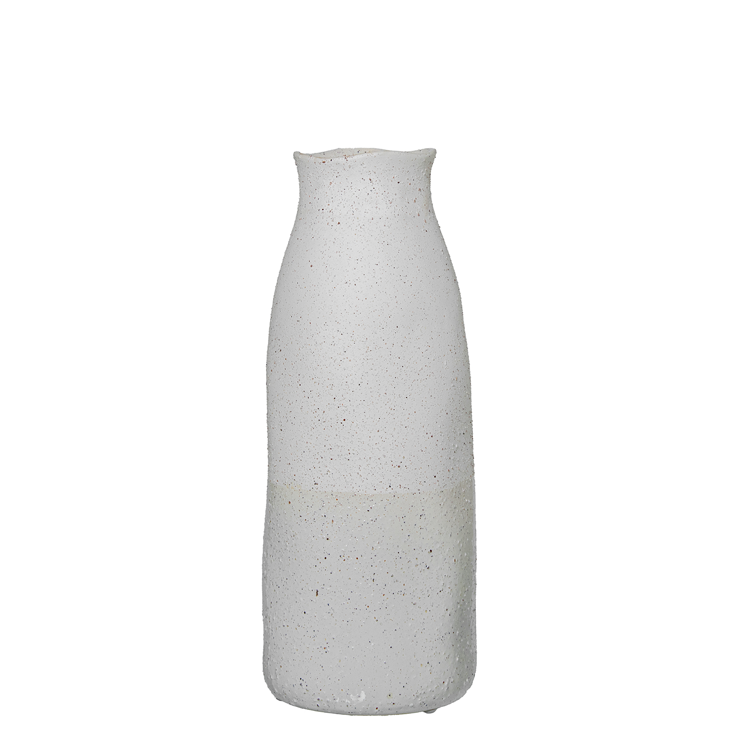 JARRÓN CERÁMICA 40CM BLANCO/CREMA ARENA