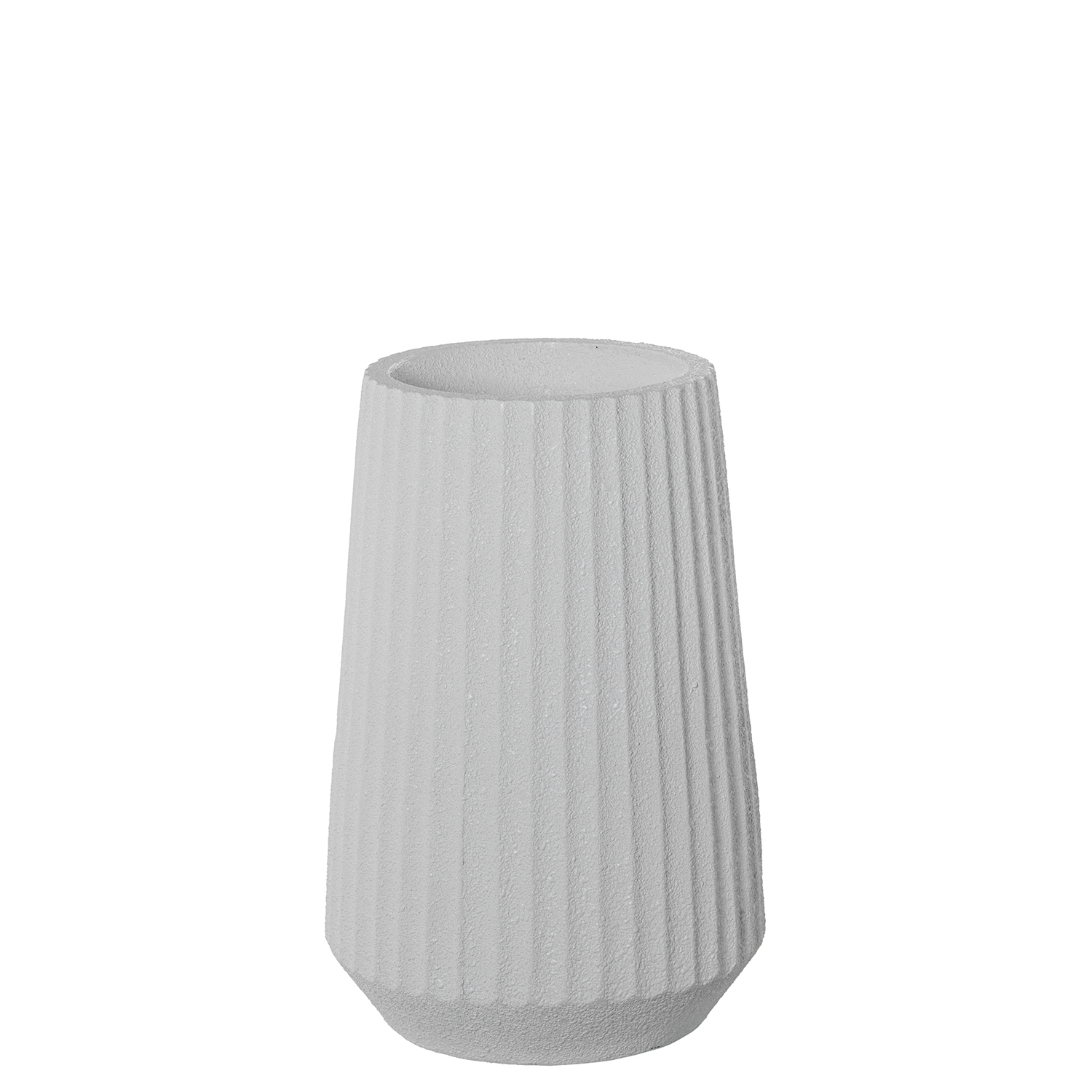 MACETERO RESINA BLANCO GRANULAC/BORDE SIMULACIÓN MADERA