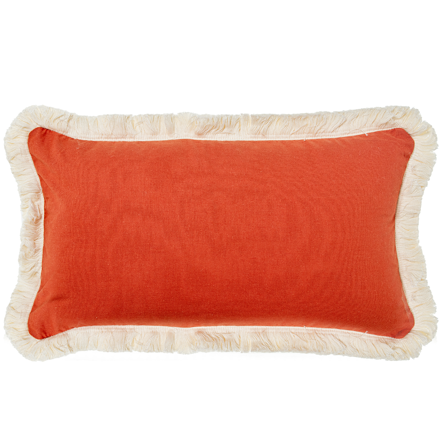 COJÍN 50X30CM NARANJA 35% POLIÉSTER 35% ALGODÓN 30% LINO
