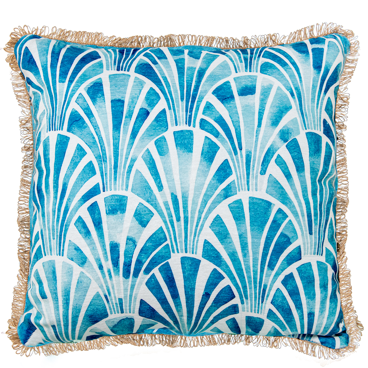 COJÍN 45X45CM 100% POLIÉSTER AARANJA/BLANCO