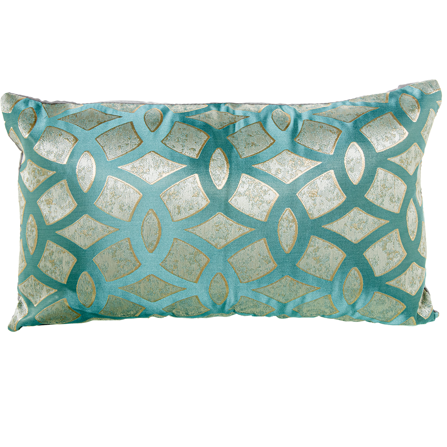 COJÍN 50X30CM AZUL 100% POLIÉSTER