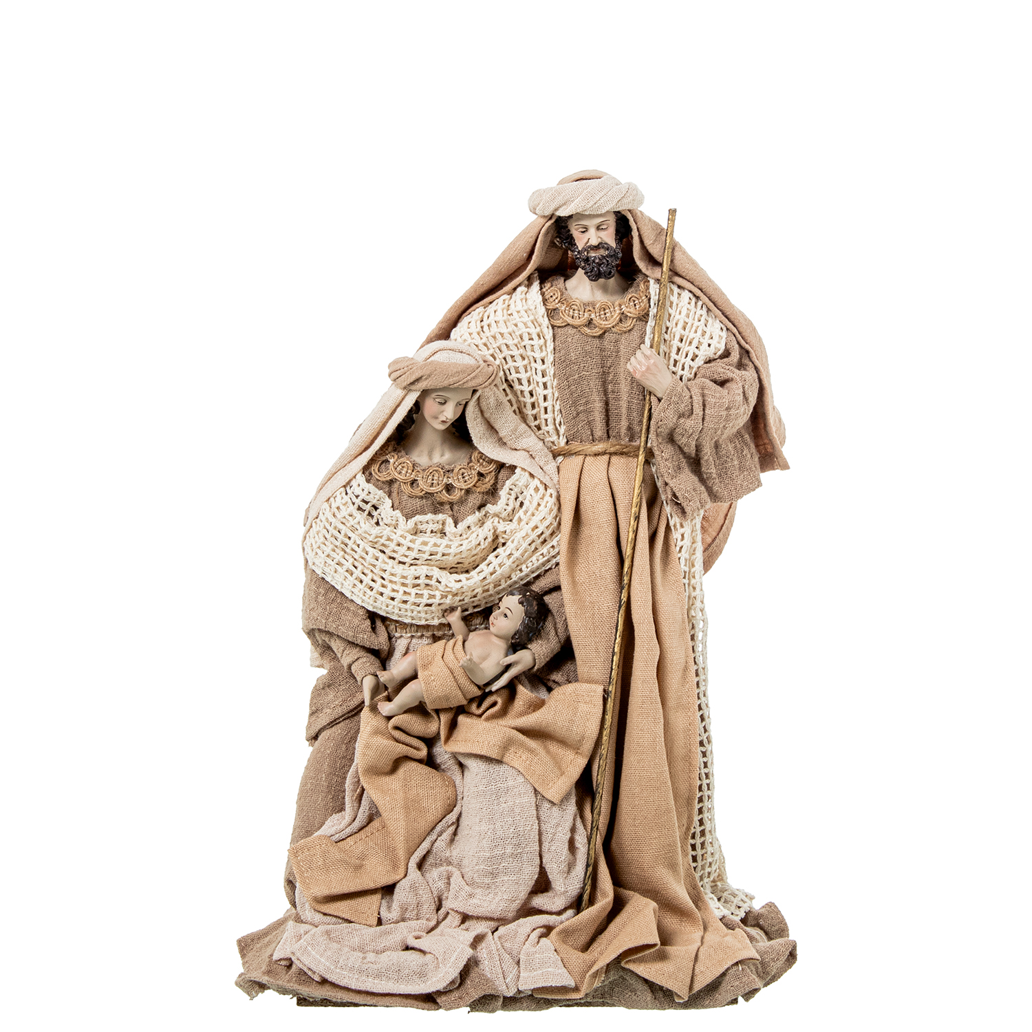FIGURA RESINA/TELA SAGRADA FAMILIA 31CM
