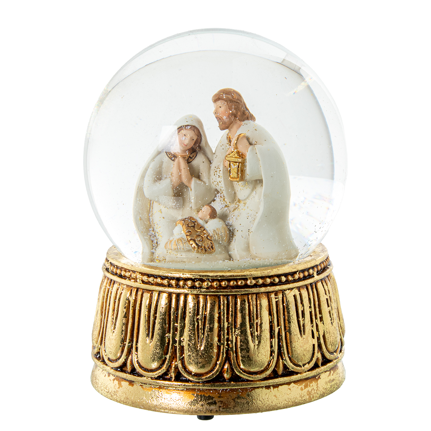 BOLA DE NIEVE C/FIGURA RESINAÁNGEL EN LUNA MUSICAL