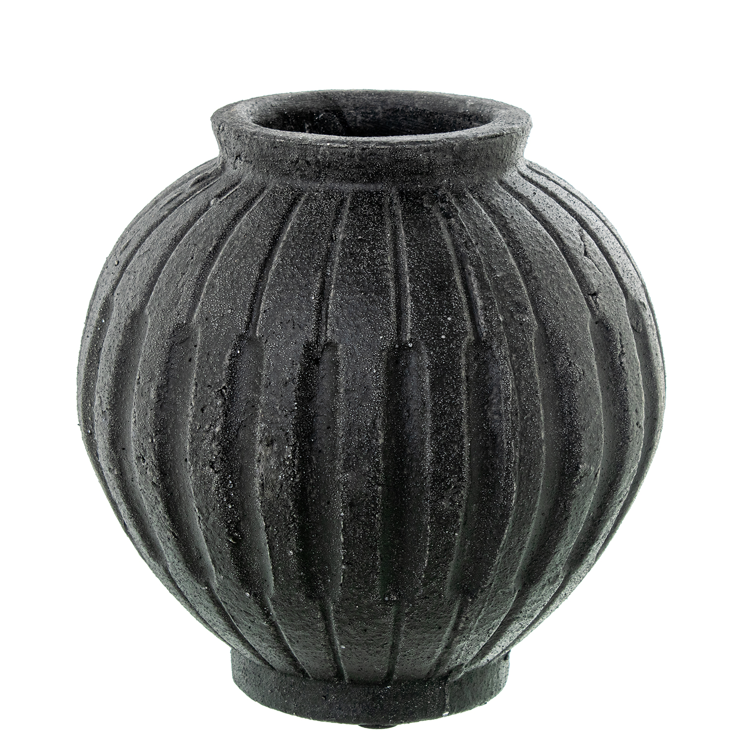 JARRÓN CERAMICA NEGRA
