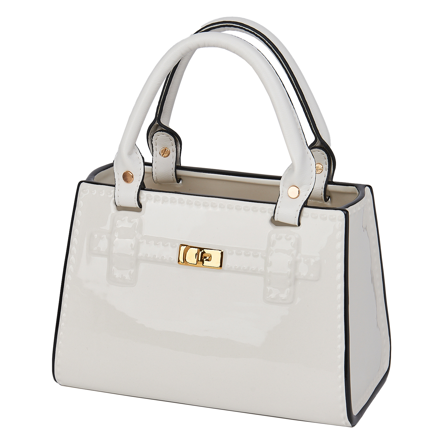 FIGURA CERAMICA BOLSO BLANCO