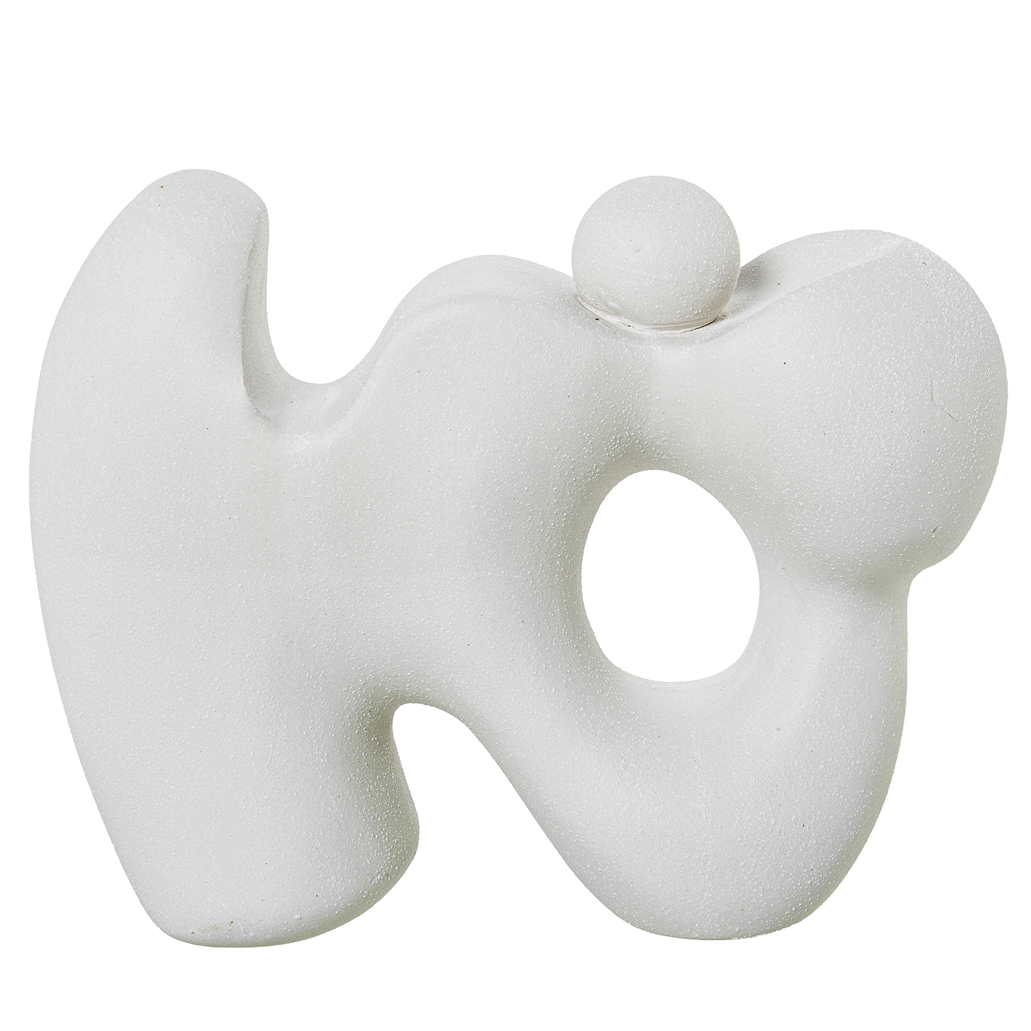 FIGURA ABSTRACTA CERAMICA BLANCA