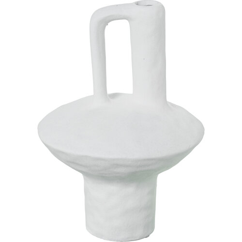 JARRÓN CERÁMICA BLANCO C/ASA