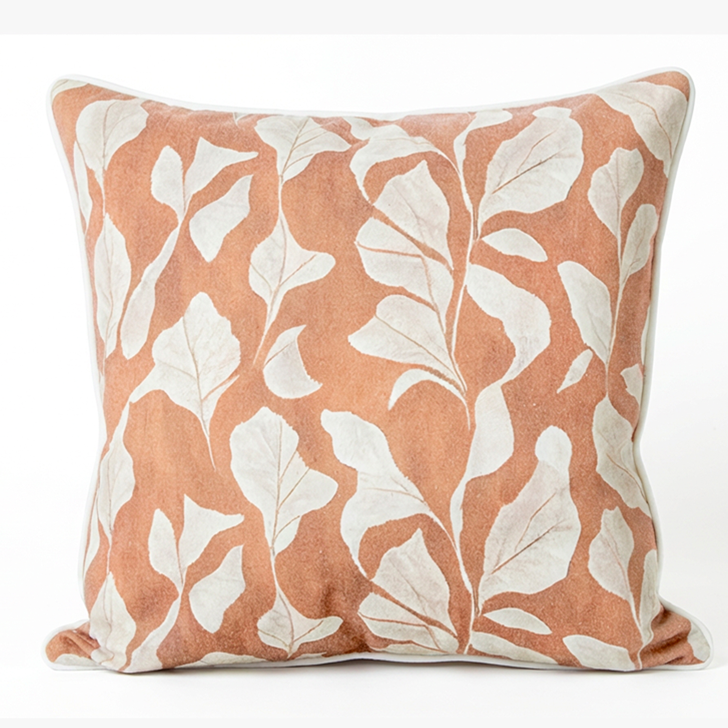 COJÍN 45X45CM 80% POLIÉSTER 20% ALGODÓN BEIGE DECORADO