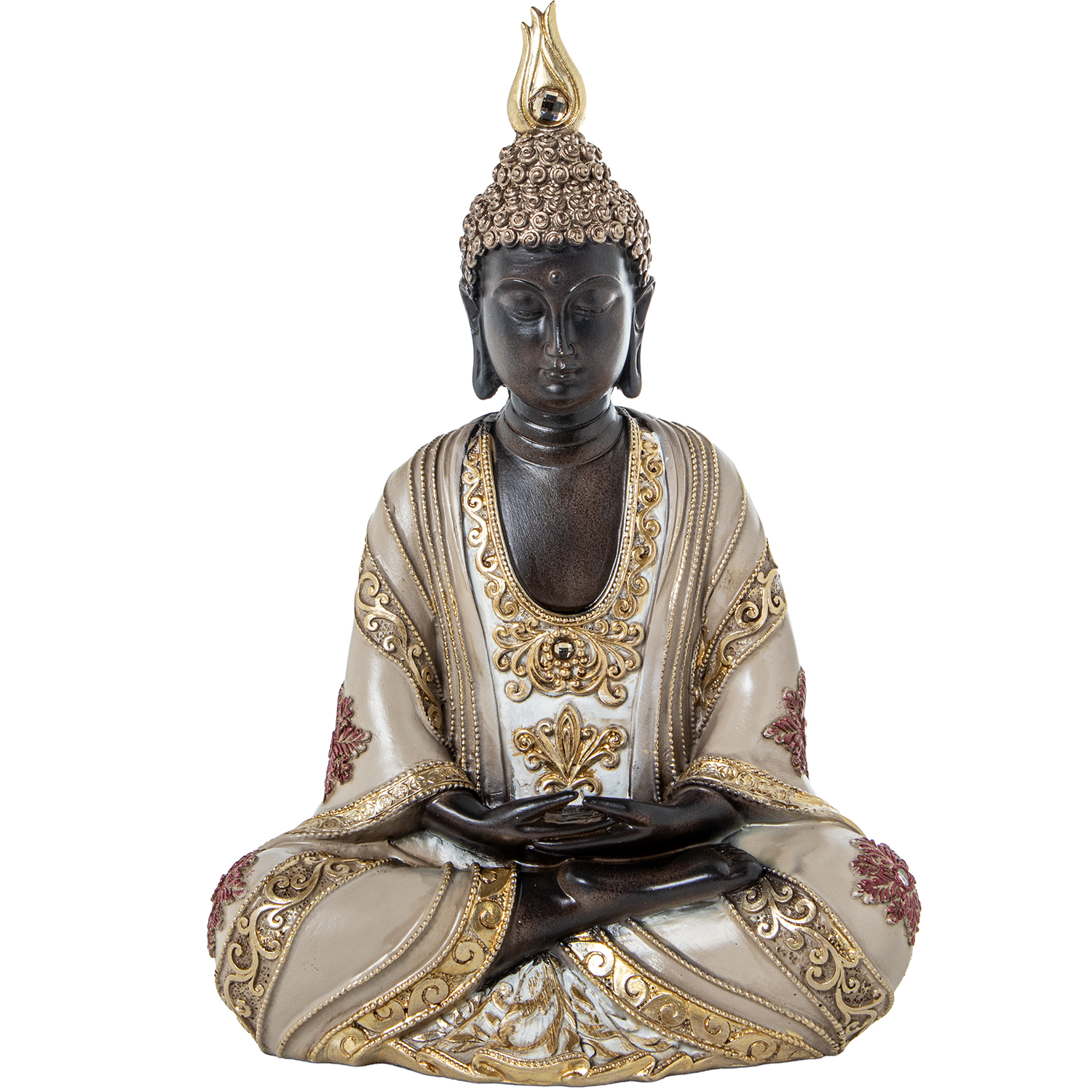 FIGURA RESINA BUDA DORADA