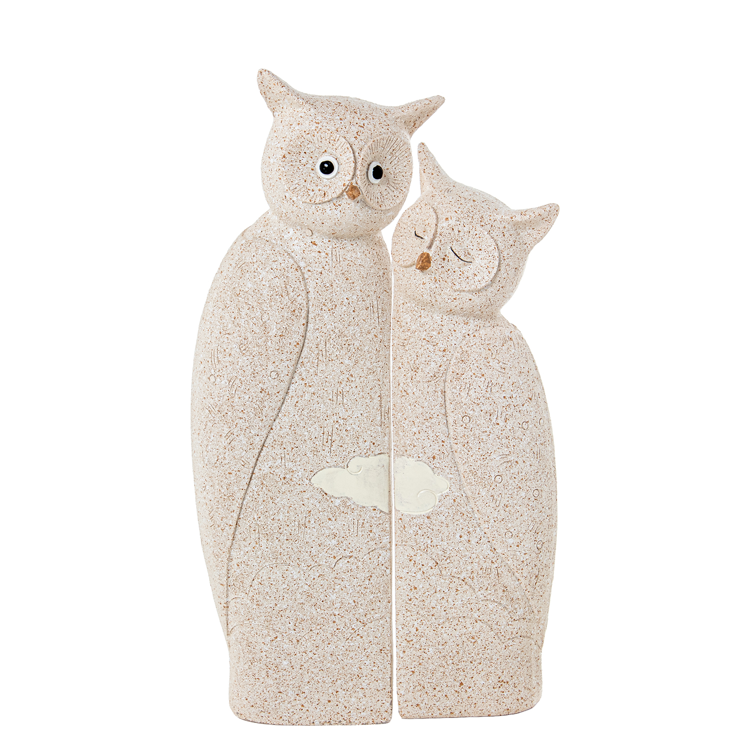 SET 2 FIGURAS RESINA GATOS BEI BEIGE ARENA