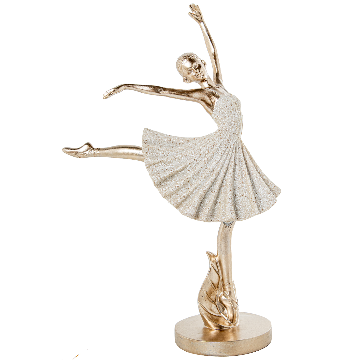 FIGURA RESINA BAILARINA BEIGE/BEIGE