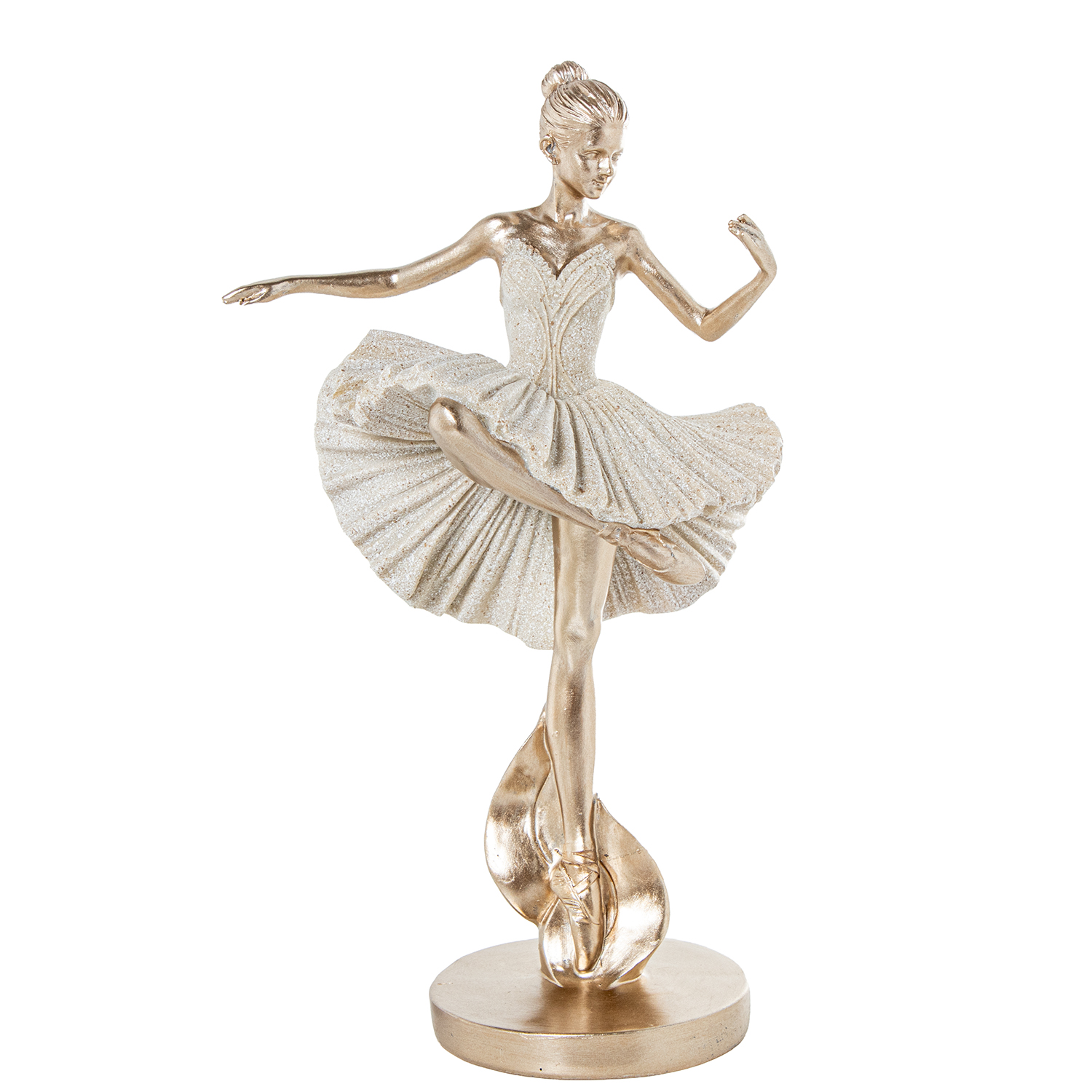 FIGURA RESINA BAILARINA BEIGE/BEIGE