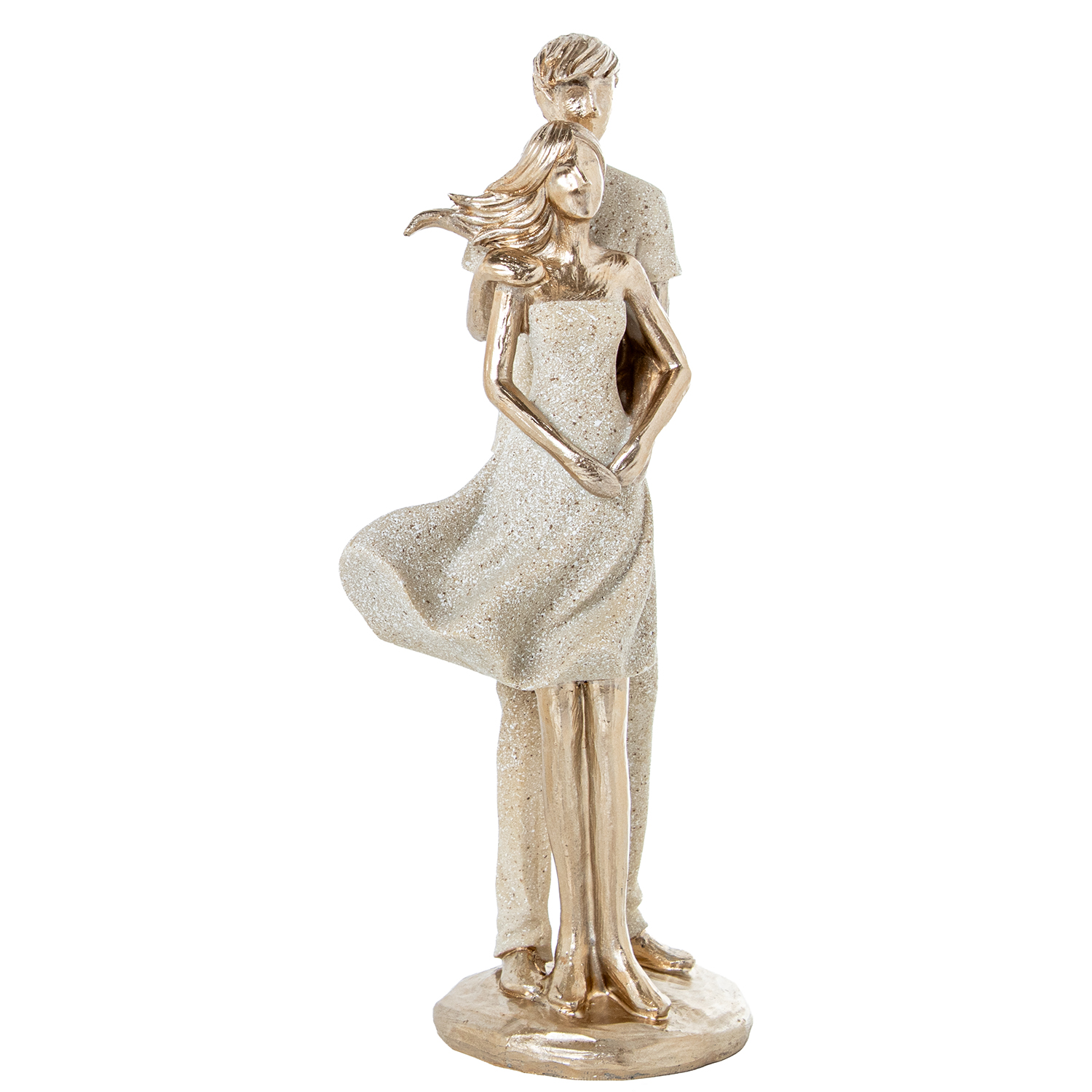 FIGURA RESINA PAREJA BEIGE AREIGE