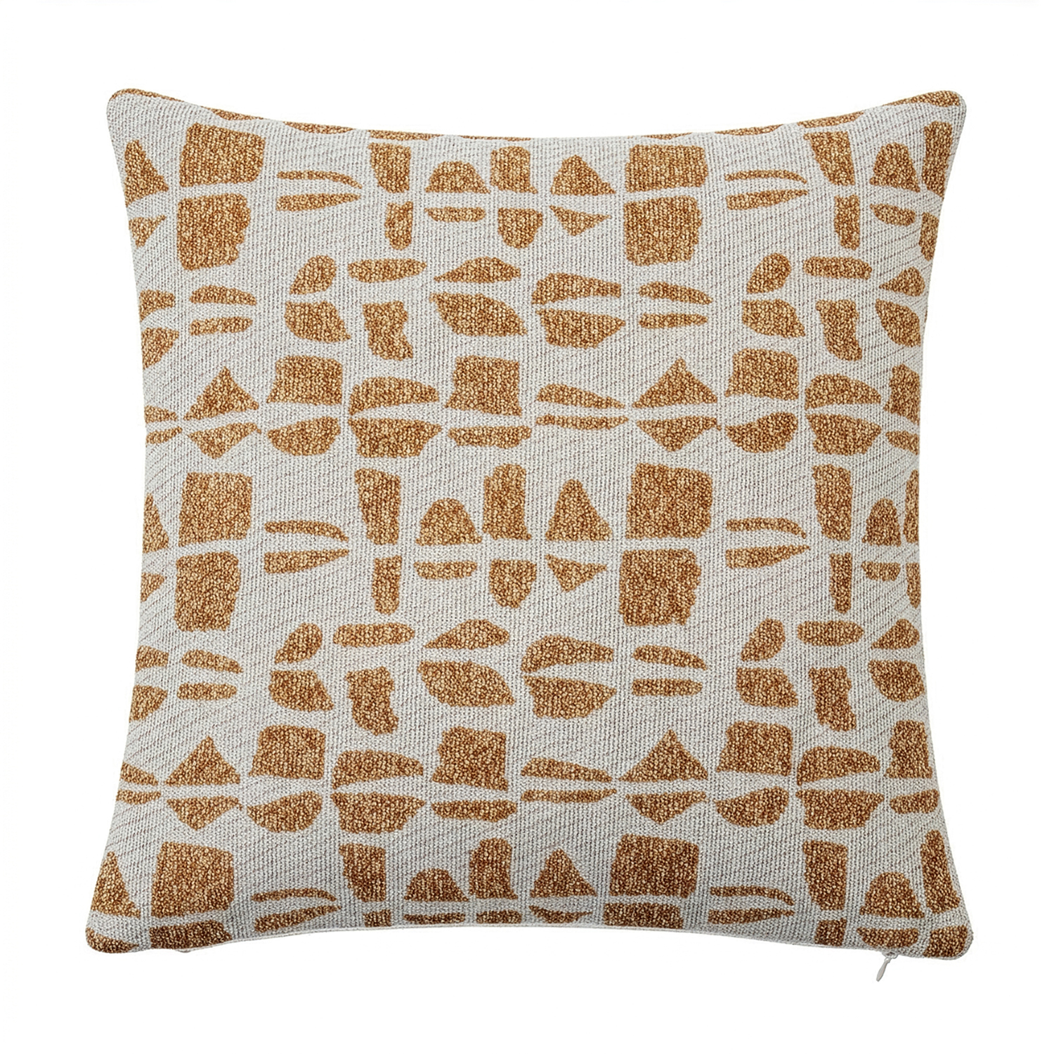 COJÍN 45X45CM UNA CARA 100% POS BLANCA/BEIGE