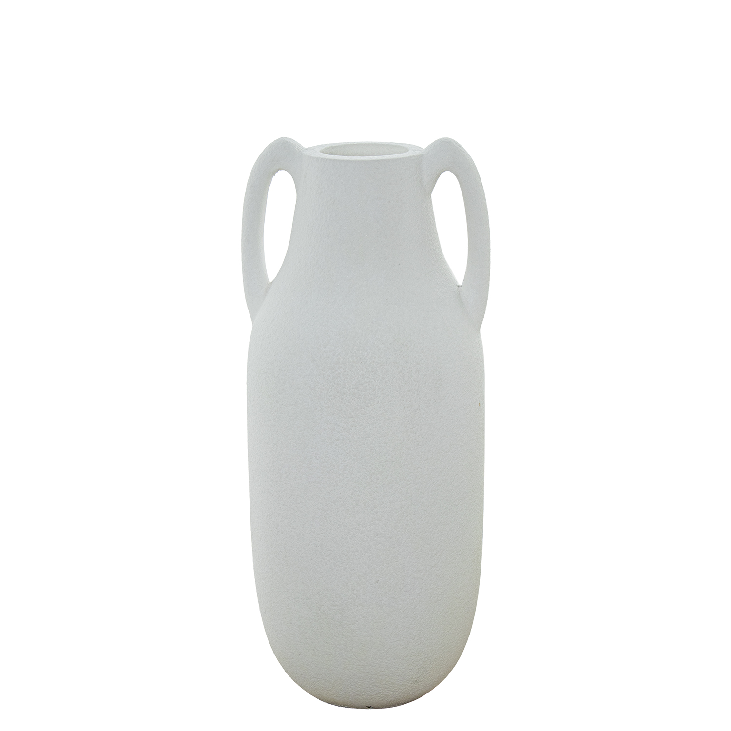 MACETERO JARRÓN 90CM FIBRA DE CREMA EFECTO PIEDRA