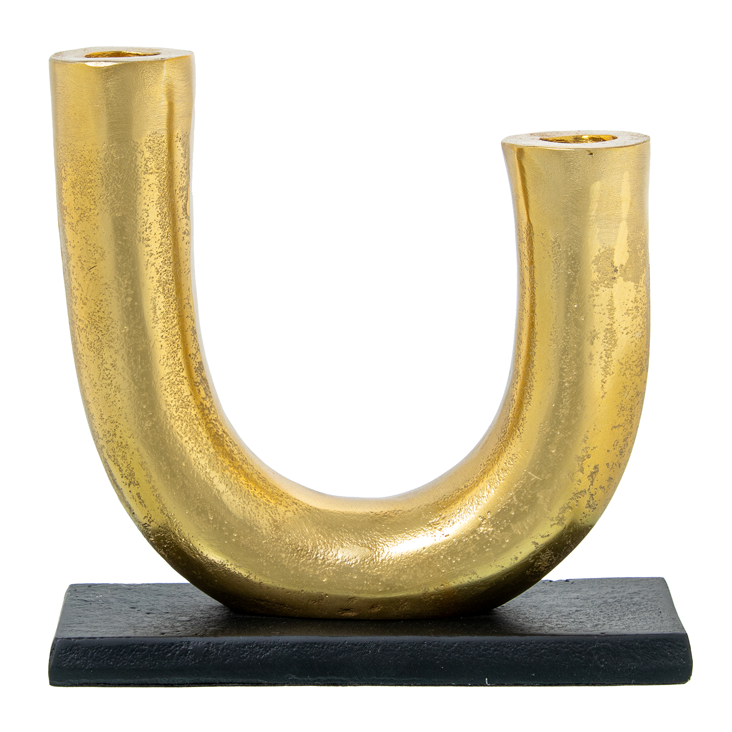 CANDELABRO 2 BRAZOS ALUMINIO OTAPA ORO