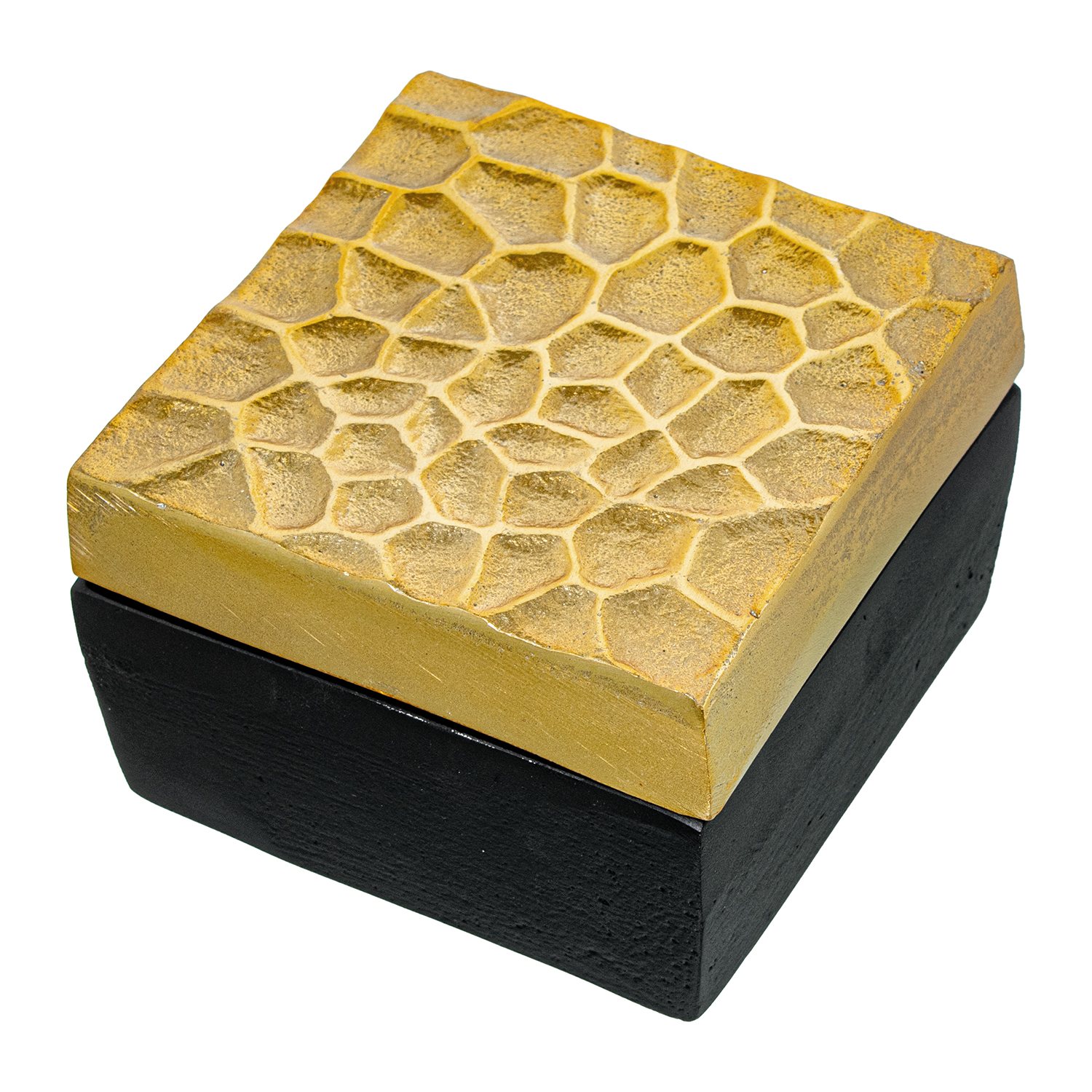 CAJA CUADRADA ALUMINIO NEGRO C
