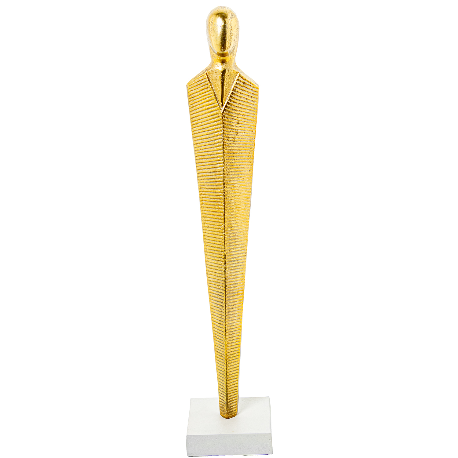 FIGURA HOMBRE ALUMINIO ORO C/BRO C/ASAS NEGRAS
