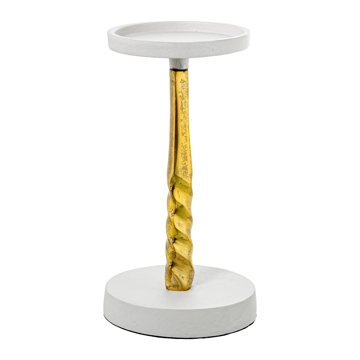 CANDELABRO ALUMINIO 21CM ORO/BO