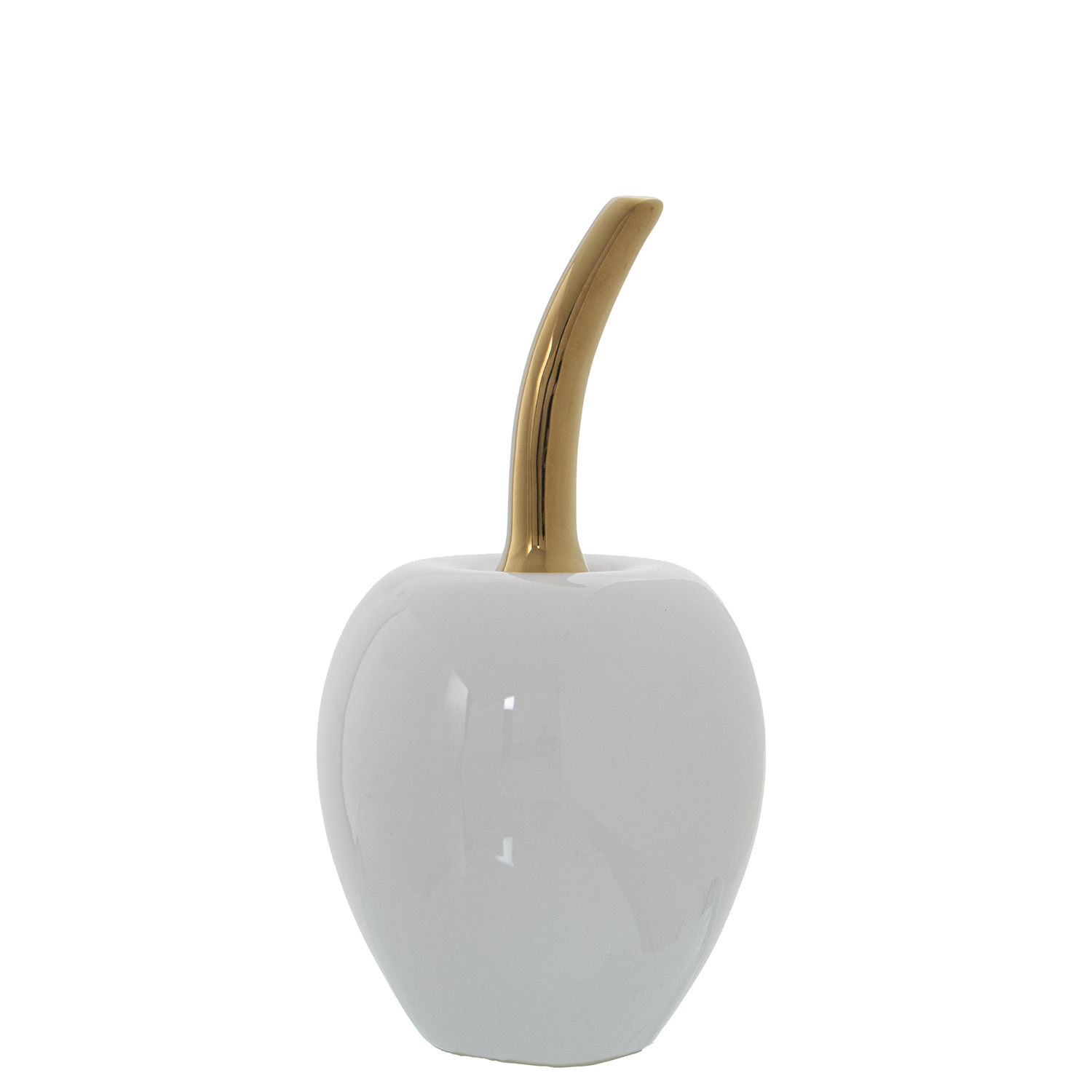 FIGURA CERÁMICA BLANCA CEREZAC/RABO PLATEADO
